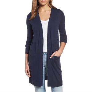 Halogen Long Open Front Cardigan